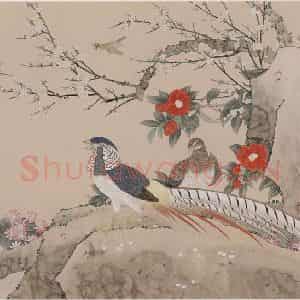 2000年 喻继高《江南早春》国画花鸟工笔作品图片鉴赏