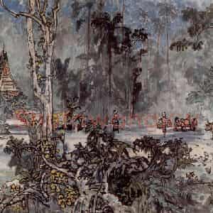 1961年 宗其香《美丽的西双版纳》国画综合作品图片鉴赏