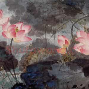 1976年 宗其香《妃子华清浴神君》国画花鸟作品图片鉴赏