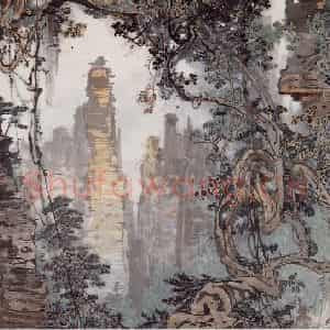 1983年 宗其香《武陵幽境》国画山水作品图片鉴赏