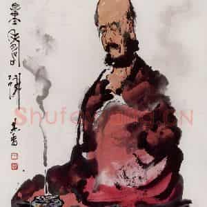 1984年 宗其香《无量寿佛》国画人物作品图片鉴赏