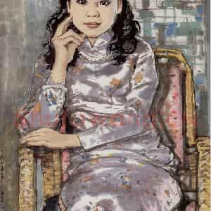 1985年 宗其香《艺君像》国画人物作品图片鉴赏