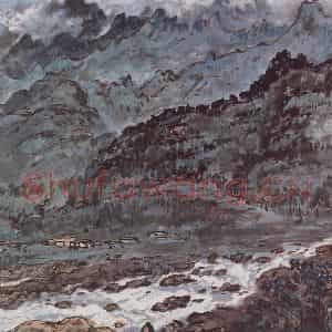 1989年 宗其香《十万大山一角》国画山水作品图片鉴赏