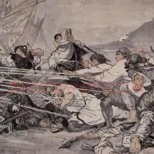1942年 宗其香《临德国铜版画》国画人物作品图片鉴赏