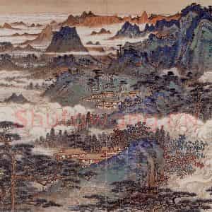 1959年 宗其香《以宋人法画滇西北山水》国画山水作品图片鉴赏