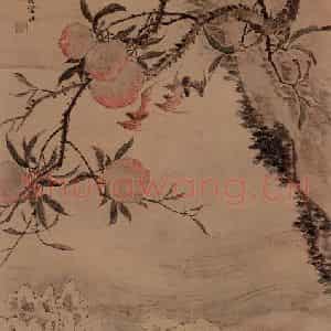 容祖椿《寿山福海图轴》国画花鸟工笔作品图片鉴赏