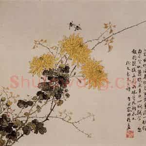 容祖椿《花卉图册页》国画花鸟写意作品图片鉴赏