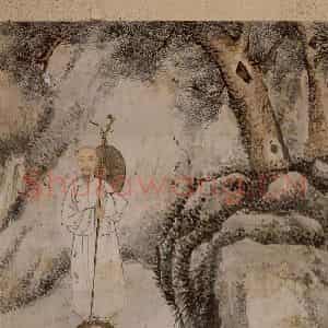 邓尔雅等《题张敬修像图轴》国画人物工笔作品图片鉴赏
