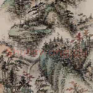 卢子枢《山水图屏》国画山水写意作品图片鉴赏