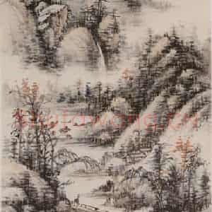 卢子枢《山水图屏》国画山水写意作品图片鉴赏
