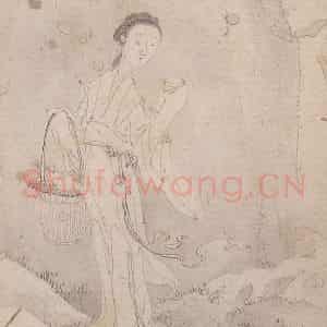 黄般若《十八美人图册页》国画人物写意作品图片鉴赏