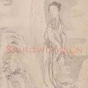 黄般若《十八美人图册页》国画人物写意作品图片鉴赏