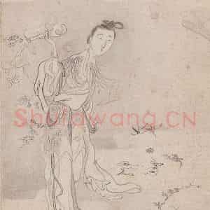 黄般若《十八美人图册页》国画人物写意作品图片鉴赏