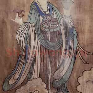 邓白《临永乐宫三清殿壁画图轴》国画人物工笔作品图片鉴赏