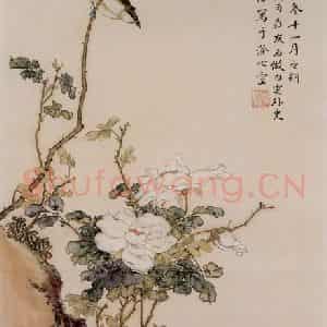 杨丙垚《花鸟图轴》国画花鸟工笔作品图片鉴赏