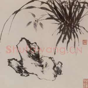 张敬修《兰花图册页》国画花鸟写意作品图片鉴赏