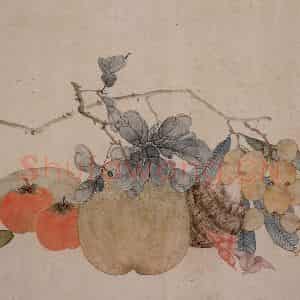张嘉谟《花卉蔬果图册页》国画花鸟写意作品图片鉴赏
