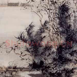 1957年 陆俨少《杜甫诗意册》国画山水作品图片鉴赏