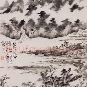 约1939年 陆俨少《拟古册》国画山水作品图片鉴赏