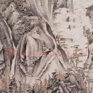 1942年 陆俨少《黄山图》国画山水作品图片鉴赏