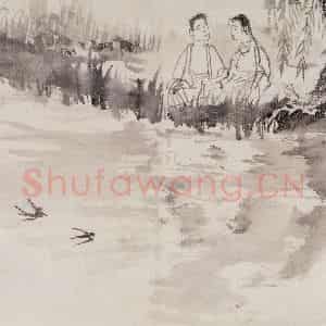 1962年 陆俨少《古今人物册》国画人物作品图片鉴赏
