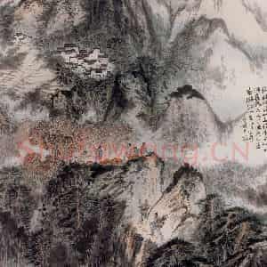 约20世纪60年代 陆俨少《红心背篓》国画综合作品图片鉴赏