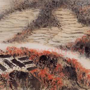 1965年 陆俨少《河山小景册》国画山水作品图片鉴赏