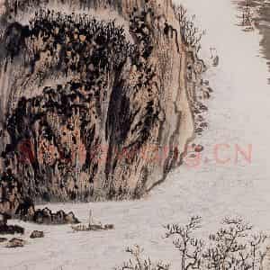 20世纪60年代 陆俨少《杜甫诗意图百开册》国画山水作品图片鉴赏