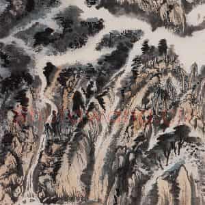 20世纪60年代 陆俨少《杜甫诗意图百开册》国画山水作品图片鉴赏