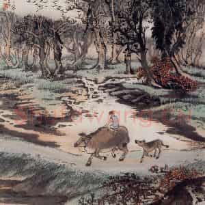 约1975年 陆俨少《辛弃疾词意图》国画综合作品图片鉴赏