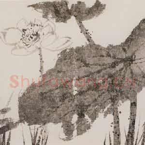 约20世纪80年代 陆俨少《李商隐诗意图》国画花鸟作品图片鉴赏