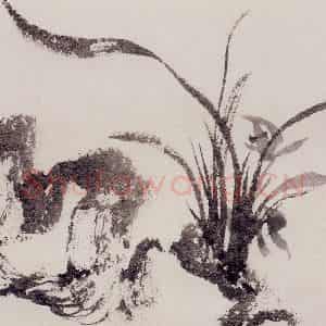 约20世纪80年代 陆俨少《国香》国画花鸟作品图片鉴赏