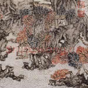 1966年 陆俨少《山水册》国画山水作品图片鉴赏