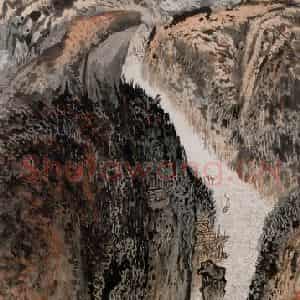 约20世纪60年代 陆俨少《瞿塘晓发》国画山水作品图片鉴赏
