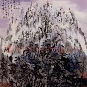 1984年 陆俨少《创新画》国画山水作品图片鉴赏