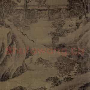 宋代 朱锐《盘车图》国画综合作品图片鉴赏
