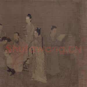 宋代《北齐校书图》国画综合作品图片鉴赏