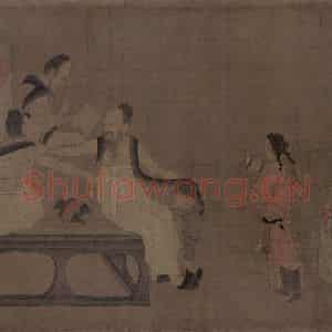 宋代《北齐校书图》国画综合作品图片鉴赏
