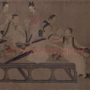 宋代《北齐校书图》国画综合作品图片鉴赏