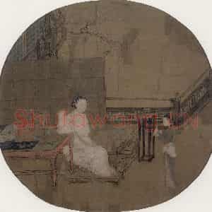 宋代《调鹦图》国画综合作品图片鉴赏