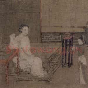 宋代《调鹦图》国画综合作品图片鉴赏