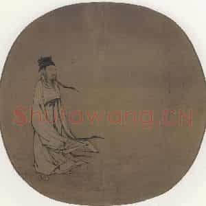 宋代《吕祖过洞庭图》国画人物作品图片鉴赏