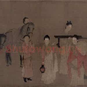宋代《北齐校书图》国画综合作品图片鉴赏