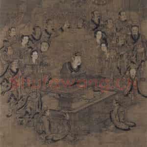 宋代《三官图:天官》国画综合作品图片鉴赏