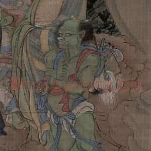 宋代 周季常《五百罗汉图:洞中入定》国画综合作品图片鉴赏
