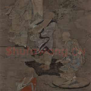 宋代 周季常《五百罗汉图:渡水罗汉》国画综合作品图片鉴赏