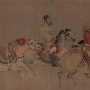 宋代《番骑图》国画综合作品图片鉴赏