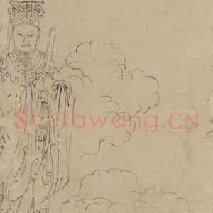 宋代《道子墨宝：诸神朝谒图》国画人物工笔作品图片鉴赏