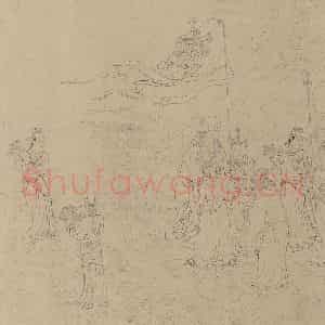 宋代《道子墨宝：诸神朝谒图》国画人物工笔作品图片鉴赏