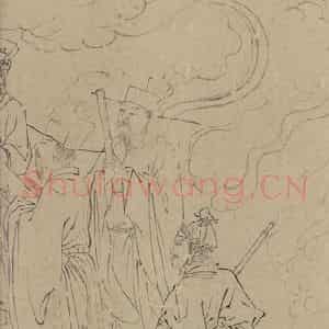 宋代《道子墨宝：诸神朝谒图》国画人物工笔作品图片鉴赏